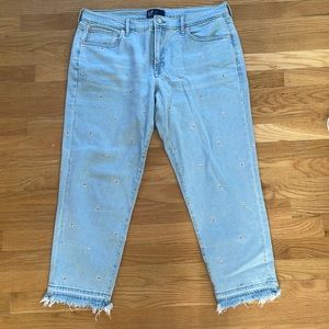 Gap Denim- Girlfriend Style with Beautiful Embroidered Flowers